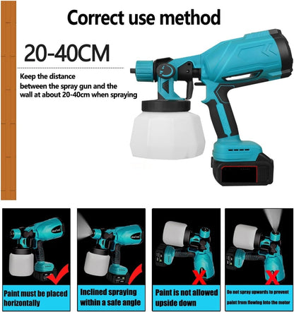 Pistola de pulverización eléctrica inalámbrica potente