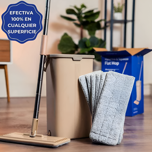 Mopa Fregona con Cubo Inteligente 7L + 5 Recambios Gratis